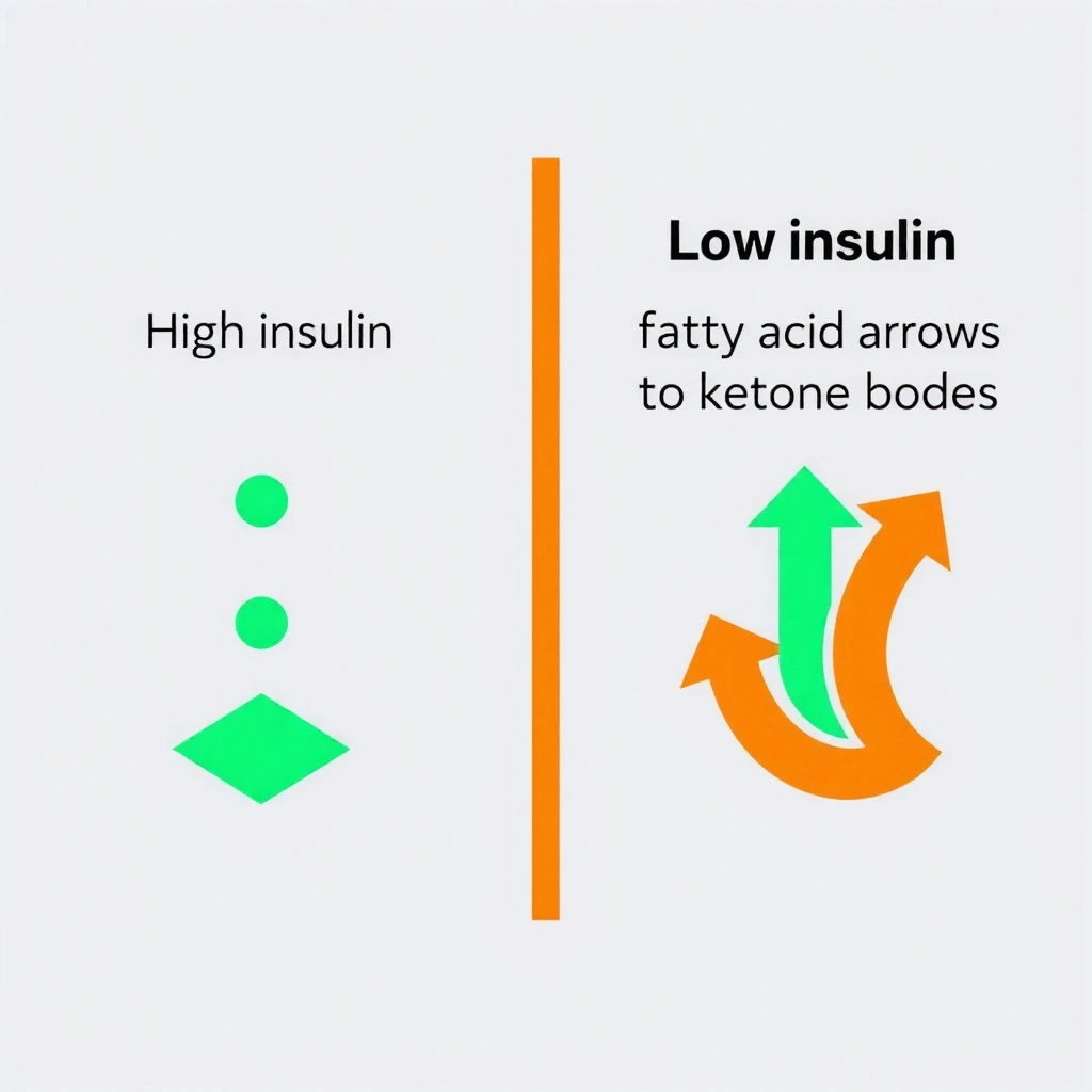 Comparison of insulin vs glucagon regulated metabolic states